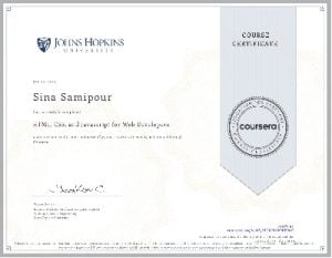 Johns Hopking University Certificate